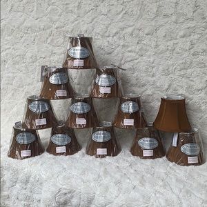 ALL HAVE SOLD!!! Brand New Copper Colored  Silk Candelabra Shades.    SOLD!!!!